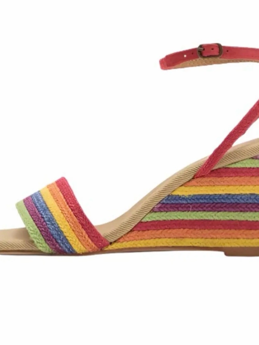 Jeffrey Campbell On-Board Rainbow Strappy Espadrille Wedge Sandals - Picture 9 of 9